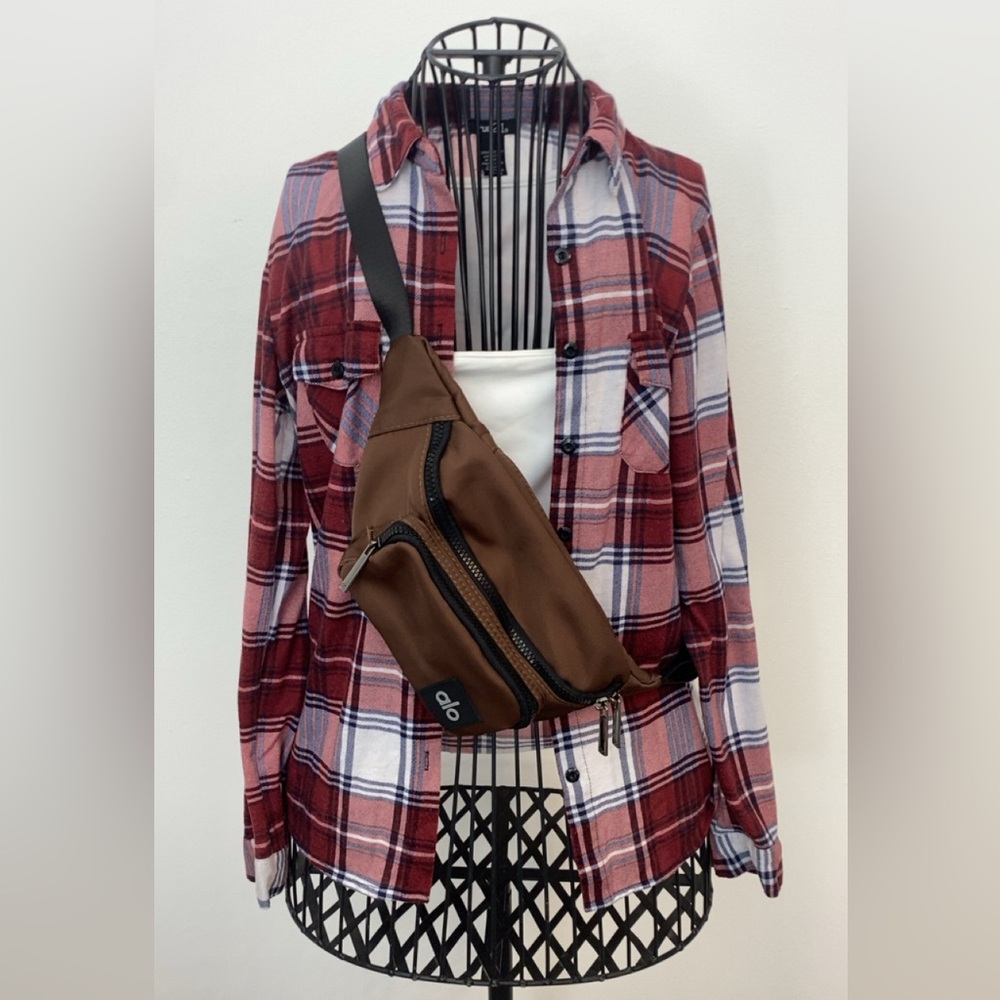 Plaid Button-Up Women's Jacket Size M